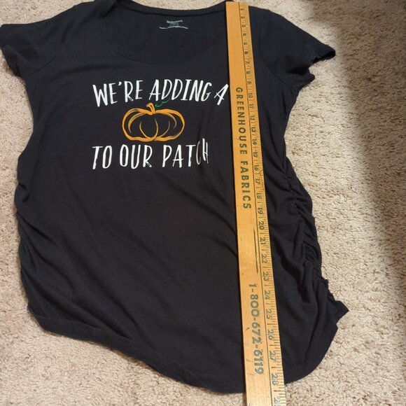 Motherhood Matern Size L Tee T-Shirt Expecting Halloween Fall Pumkin-lpb25 - Picture 8 of 10